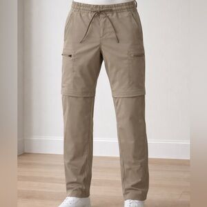 Avalanche Outdoor Supply Convertible Zip-Off Pants Tan Drawstring Waist Small